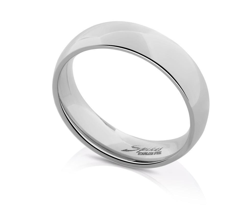 BUNGSA Fingerring 54 (17.2) Ring hochglanzpoliert Silber aus Edelstahl Unisex (Ring, 1-tlg), Damen Herren – Bild 4 von 4