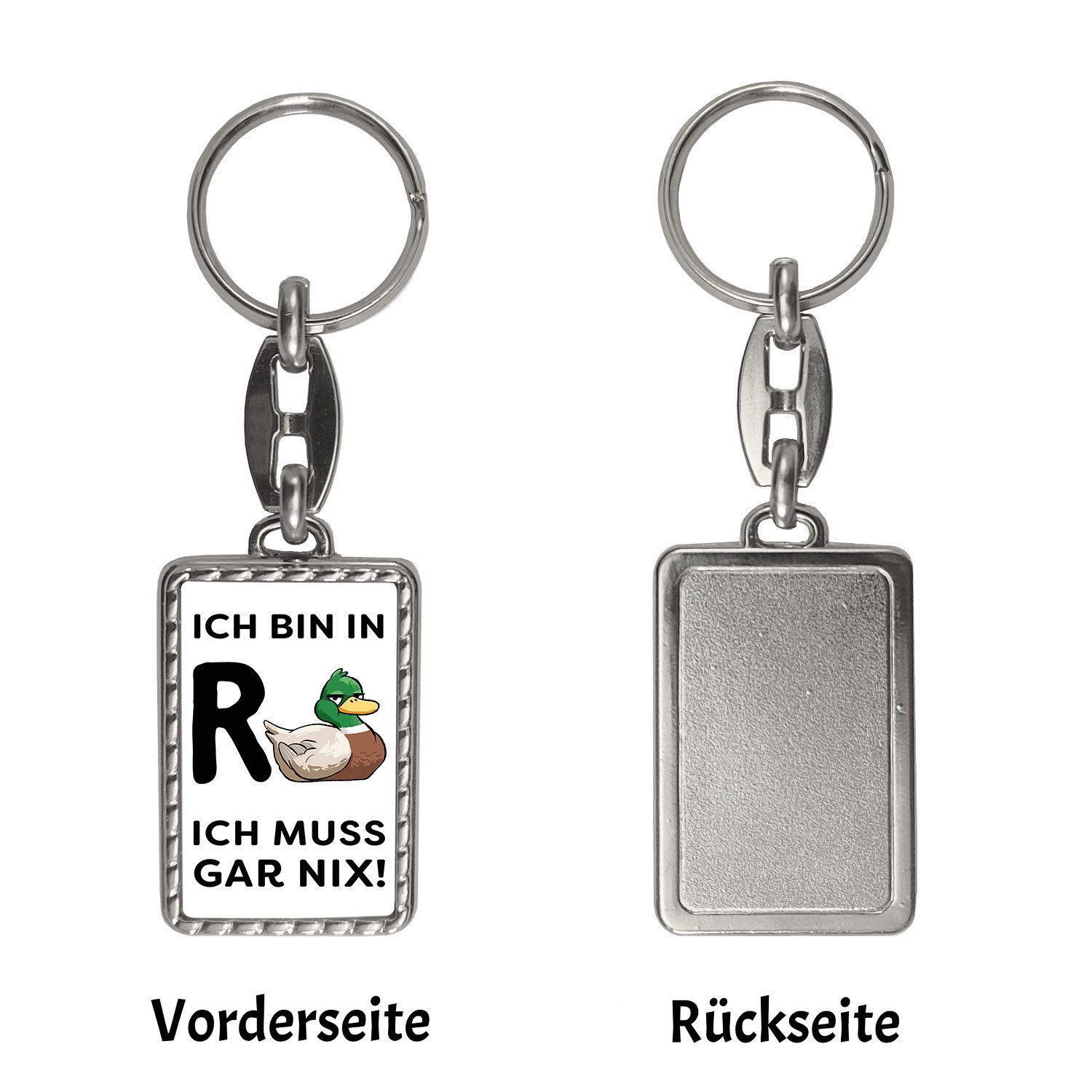 speecheese Schlüsselanhänger Ente Ruhestand Schlüsselanhänger mit Bordüre S günstig online kaufen