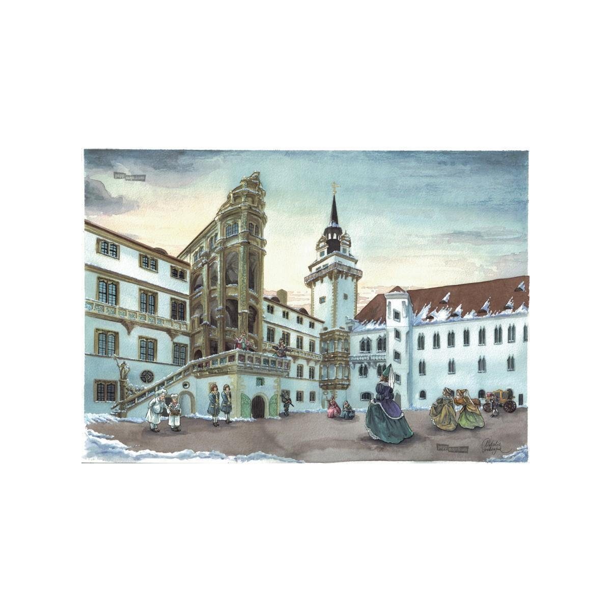 pappnoptikum Adventskalender 1073 - Dornröschen - Schloss Hartenfels (Adventskalender)