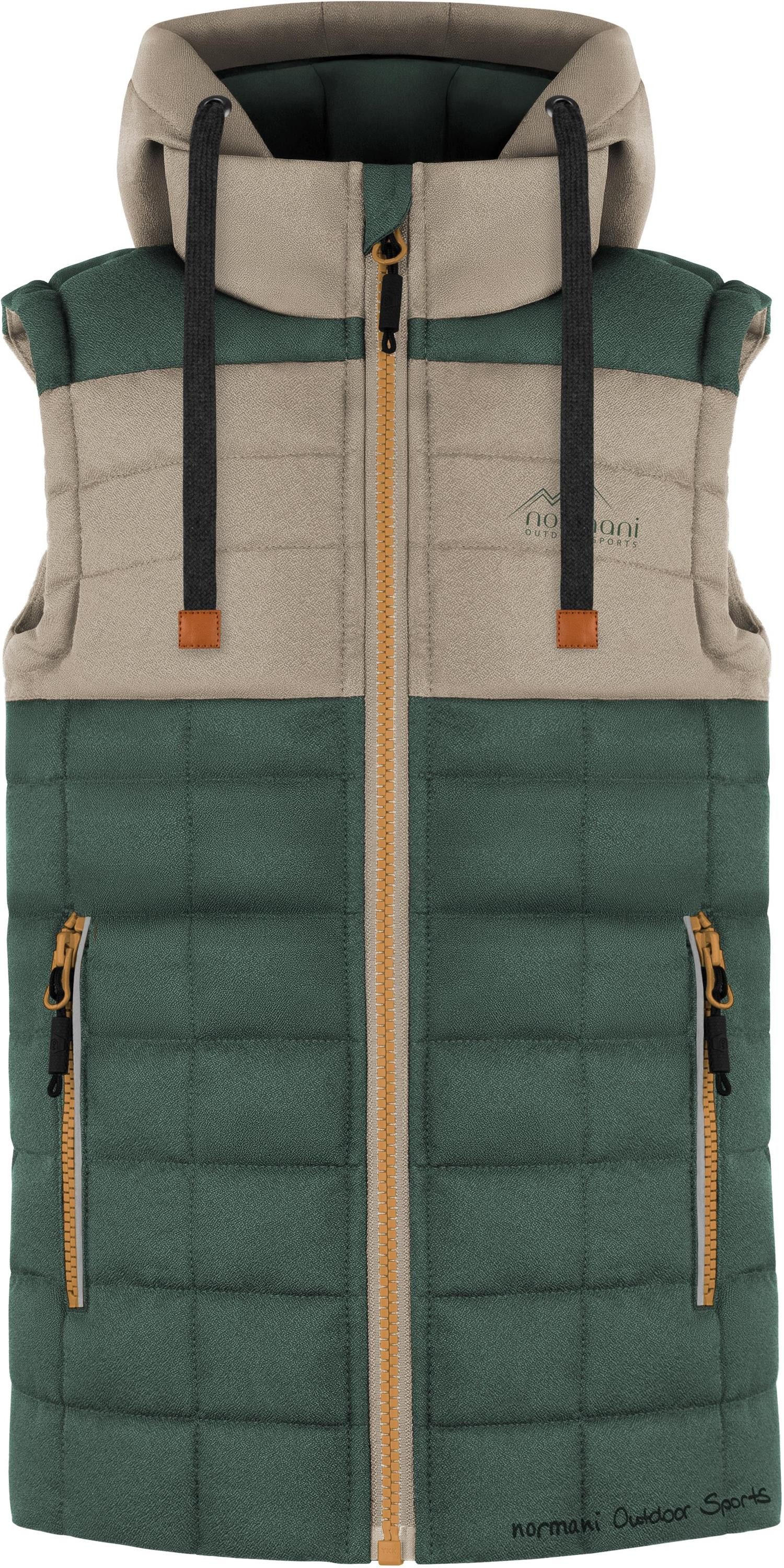 normani Steppweste Kinder Weste Larvik (1-tlg) Wattierte Winterweste Steppweste mit Kapuze Outdoor Weste