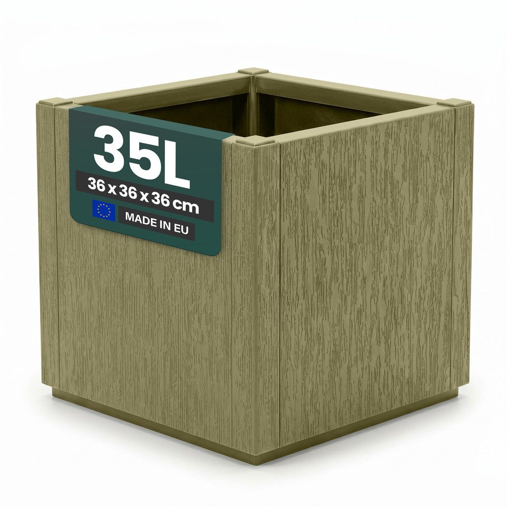 Kreher Pflanzkübel 'Ethica' in strukturierter Optik schmale Version (Farbe/Set wählbar) (1 St)
