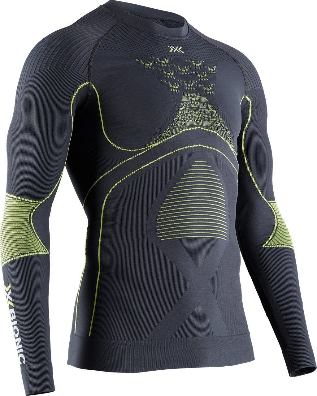 Langarmshirt Rundhals Energy Accumulator 4.0 Unterwäsche charcoal/gelb Herren