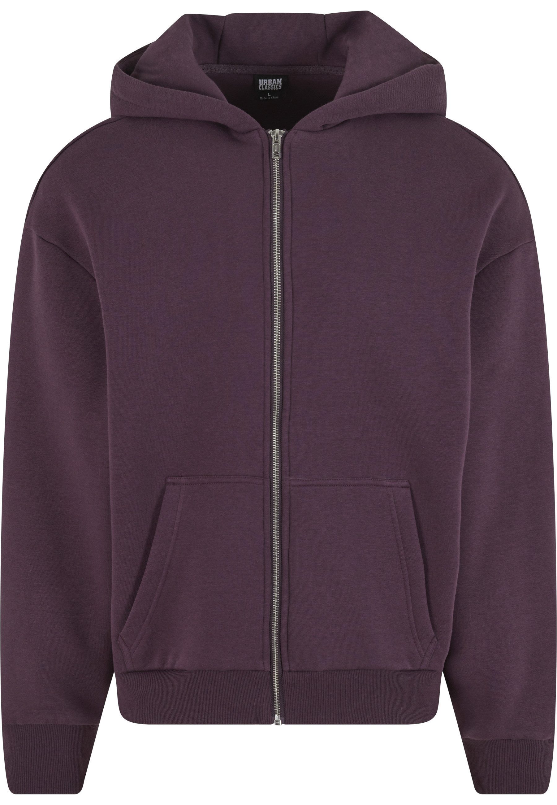 URBAN CLASSICS Strickpullover Urban Classics Fluffy Zip Cardigan (1-tlg)
