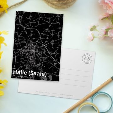 Mr. & Mrs. Panda Postkarte Halle (Saale) - Geschenk, Ort, Dorf, Geschenkkarte, Stadt, Ansichtska