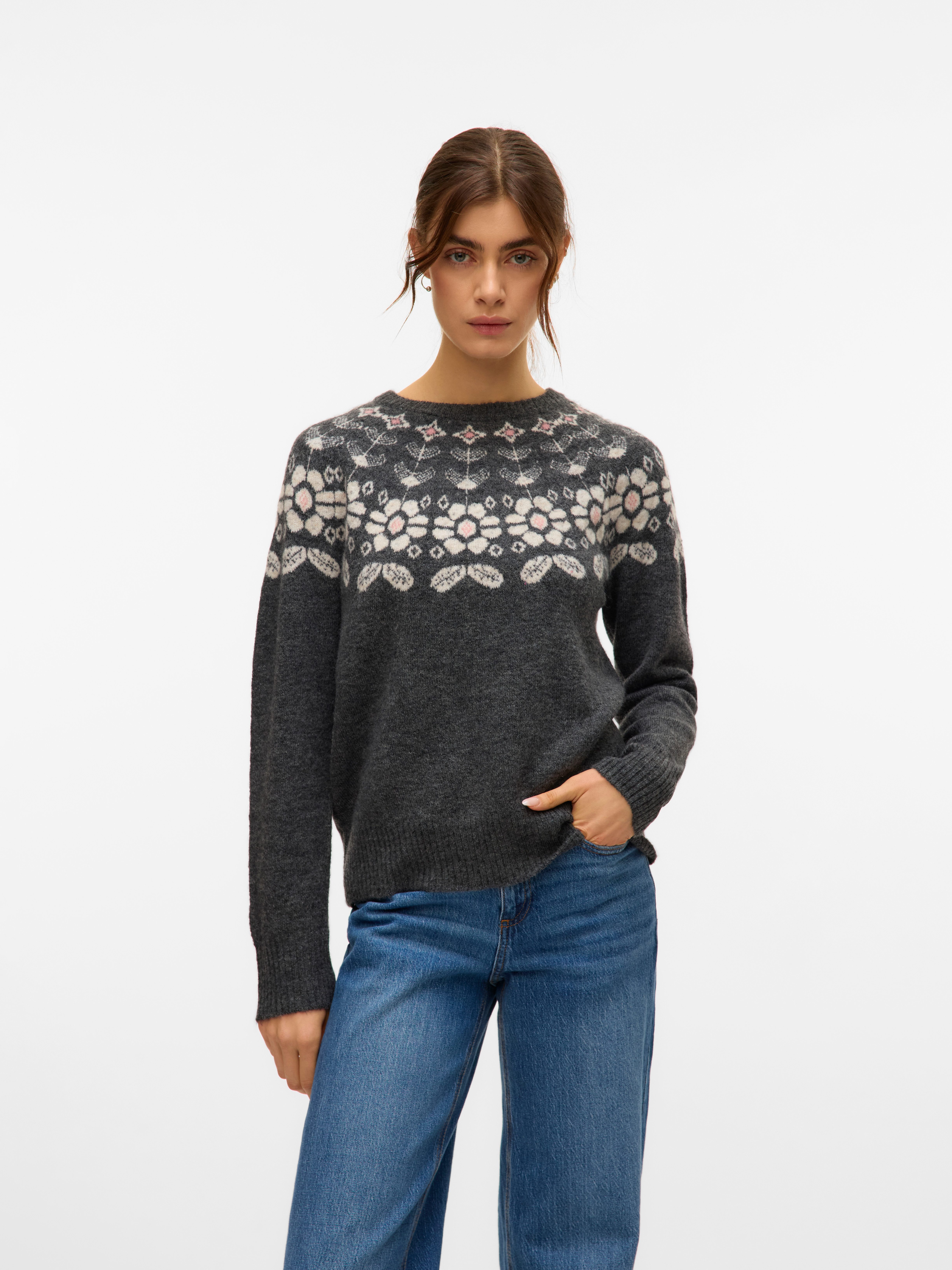 Vero Moda Strickpullover VMSIMONE LS NORDIC PULLOVER GA REP BOO günstig online kaufen