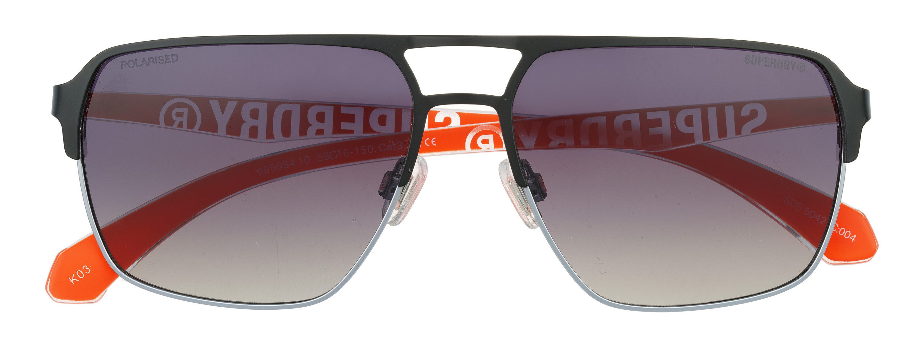 Superdry Sonnenbrille Modell 995064 Form Pilot, Logoschriftzug auf Bügel, Kombifassung