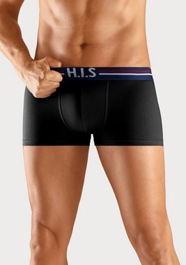 H.I.S Boxershorts (Packung, 5-St) in Hipster-Form mit Streifen und Markenlogo im Bund