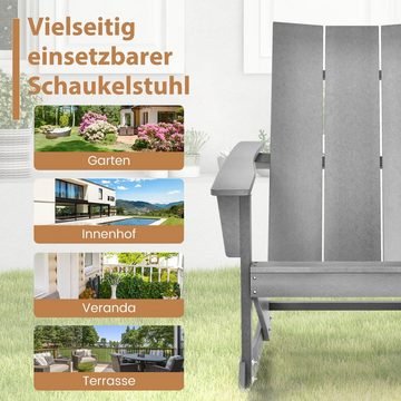 COSTWAY Schaukelstuhl Gartenstuhl, 93 x 55,5 x 90 cm, bis 150kg