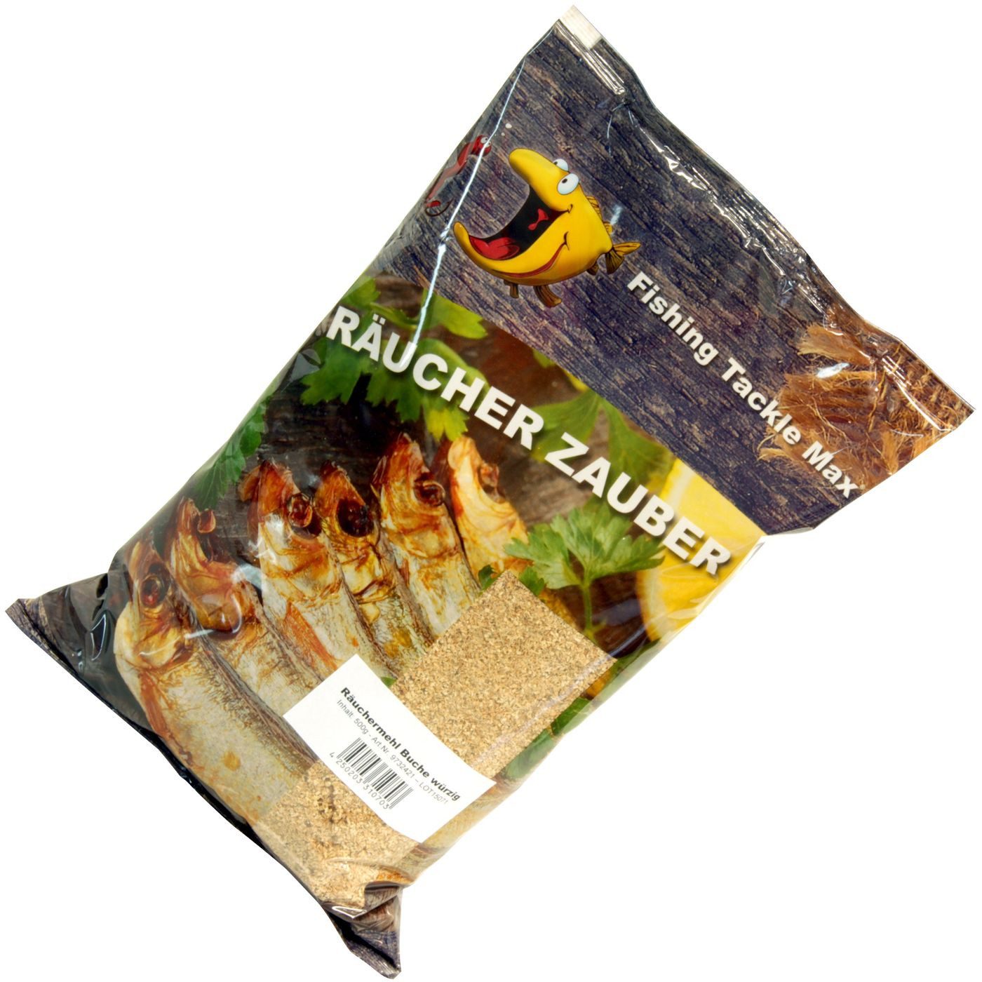 Fishing Tackle Max Räucherofen FTM Räuchermehl 500g Buche würzig - Mehl zum Fisch Räuchern