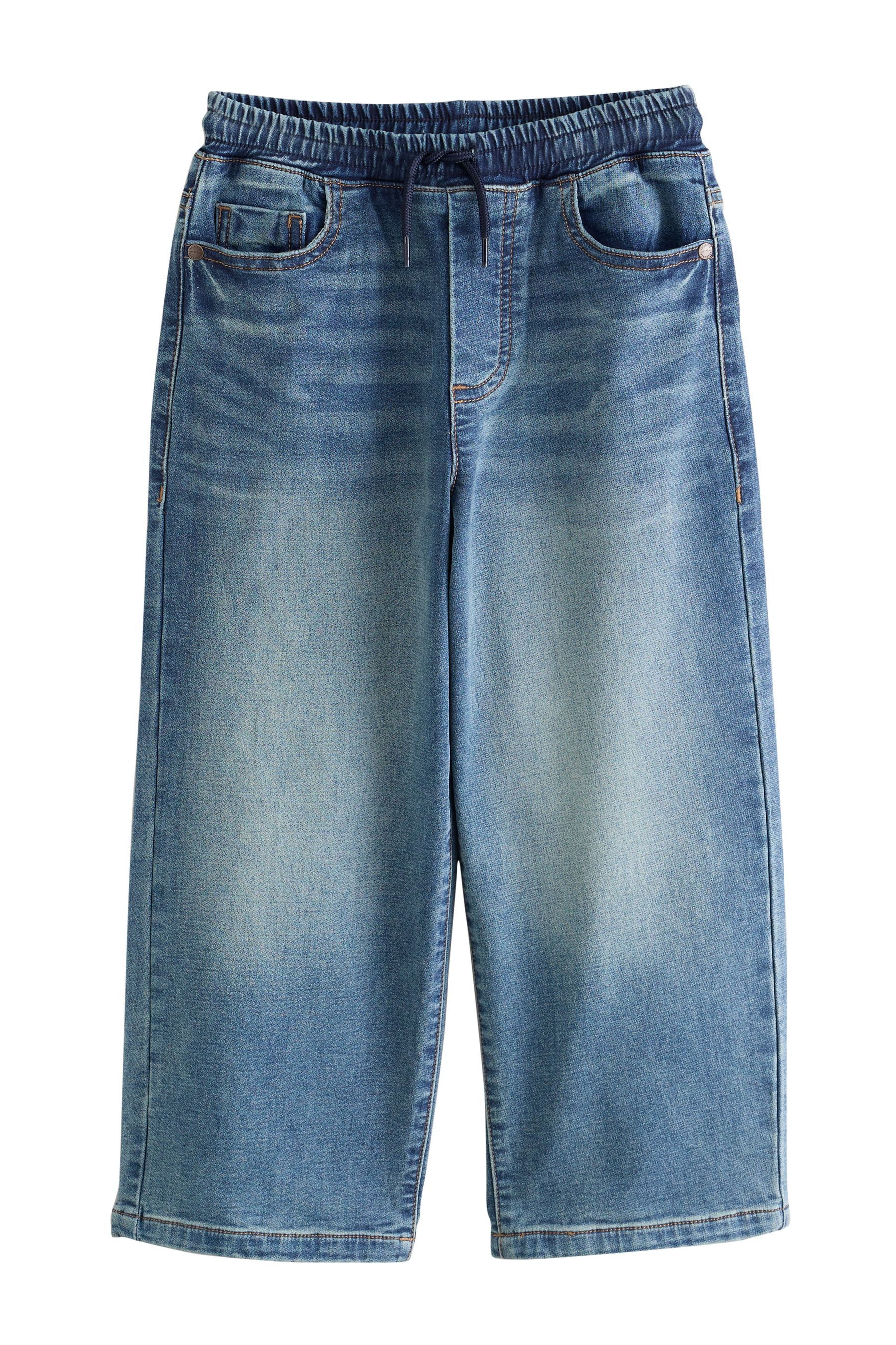Next Stretch-Jeans Super Wide Fit Stretch-Jeans mit Elastikbund (1-tlg)