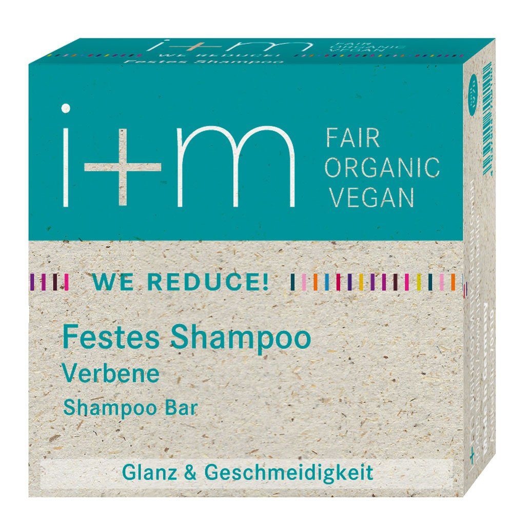 I+M Festes Haarshampoo WE REDUCE Festes Shampoo Verbene, 50 g | Feste Haarshampoos
