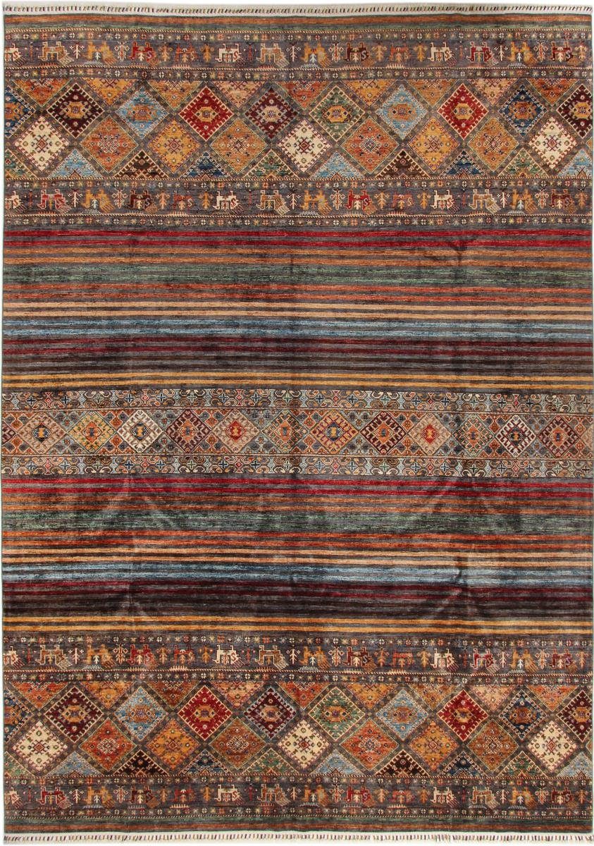 Orientteppich Arijana Shaal 274x375 Handgeknüpfter Orientteppich, Nain Trading, rechteckig, Höhe: 5 mm