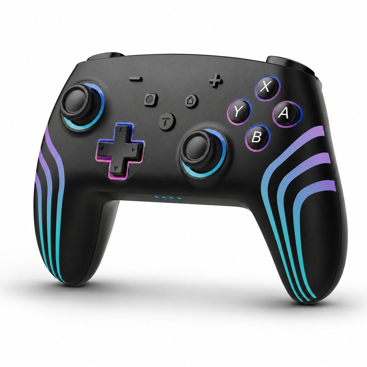 Tekoo Wireless Controller für Nintendo Switch & PC, Hall-Effekt, RGB Controller (Packung, Hall-Effekt-Joysticks, 6-Achsen-Gyroskop, RGB-Beleuchtung)