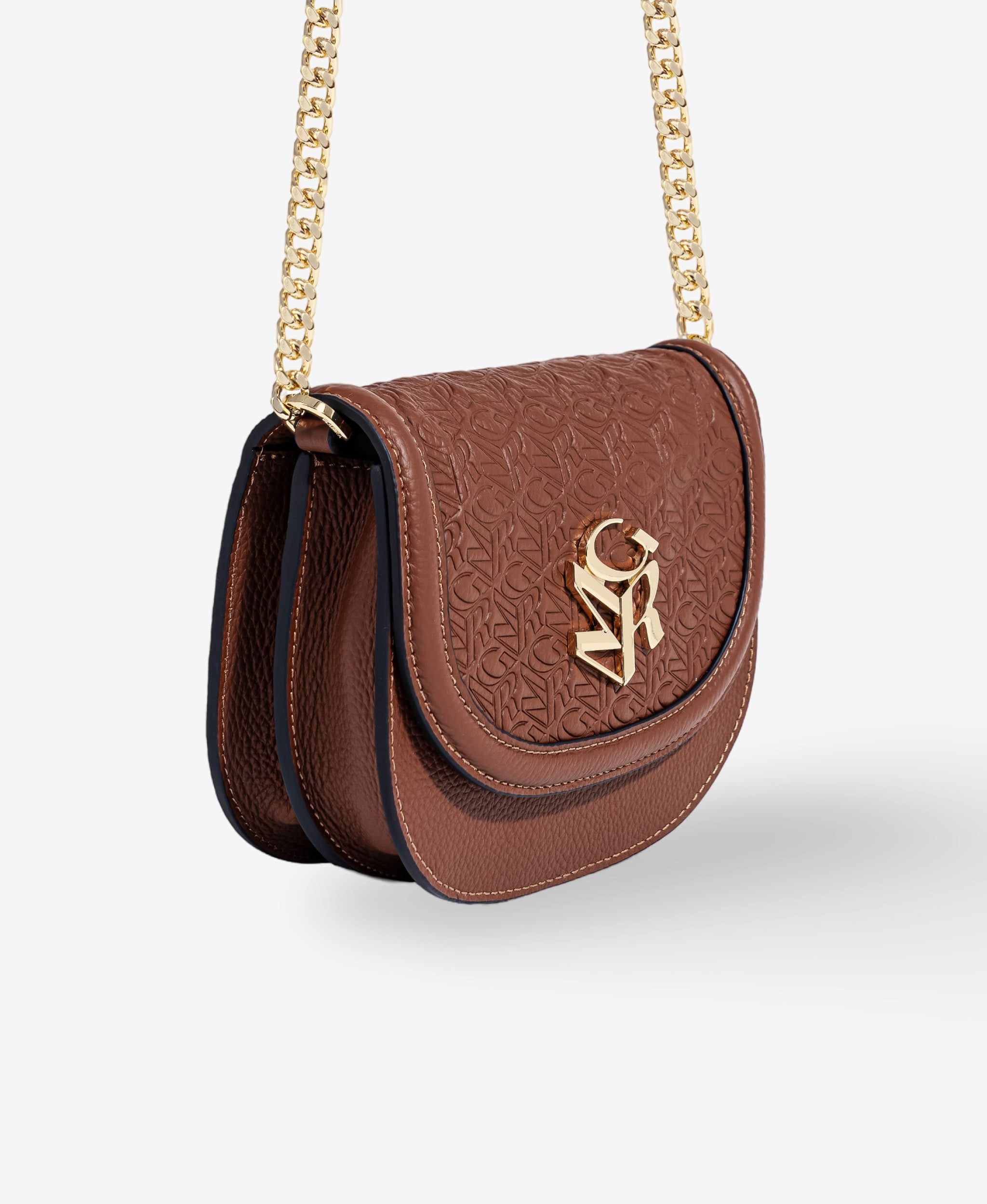 GLAMIRA Handtasche GoAnywhere Braune Umhängetasche (1-tlg), echt Leder, mit geräumigem Hauptfach