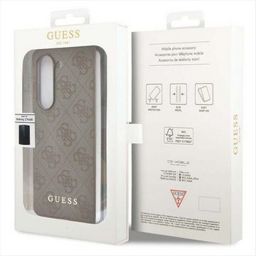 Guess Smartphone-Hülle Guess Samsung Galaxy Z Fold5 Hülle Case 4G Charms Collection Braun