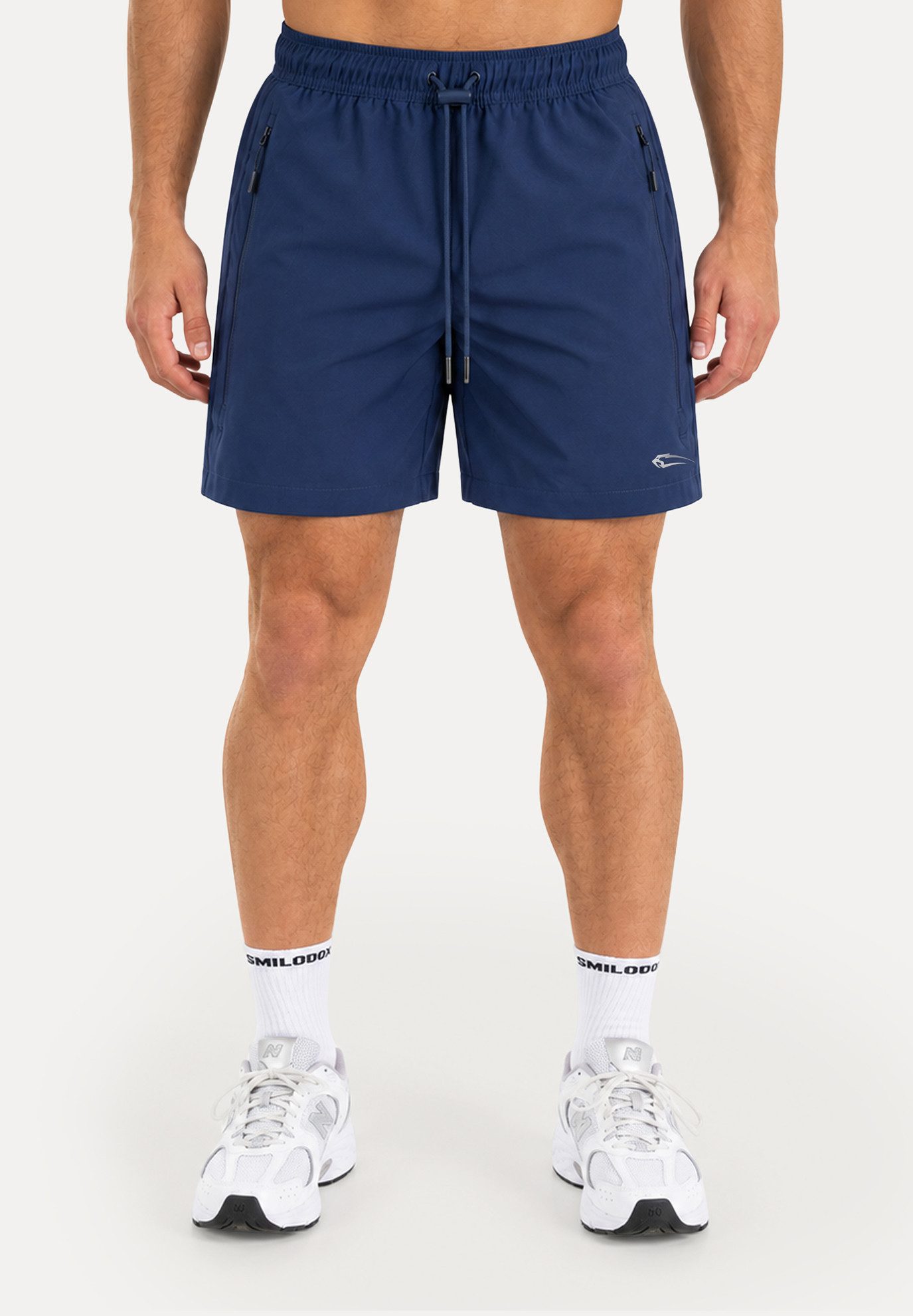 Smilodox Shorts Riven Herren, Sommershorts schnelltrocknend für Fitness & Training Zip Taschen, Gesäßtasche, Stretch, Kordelzug