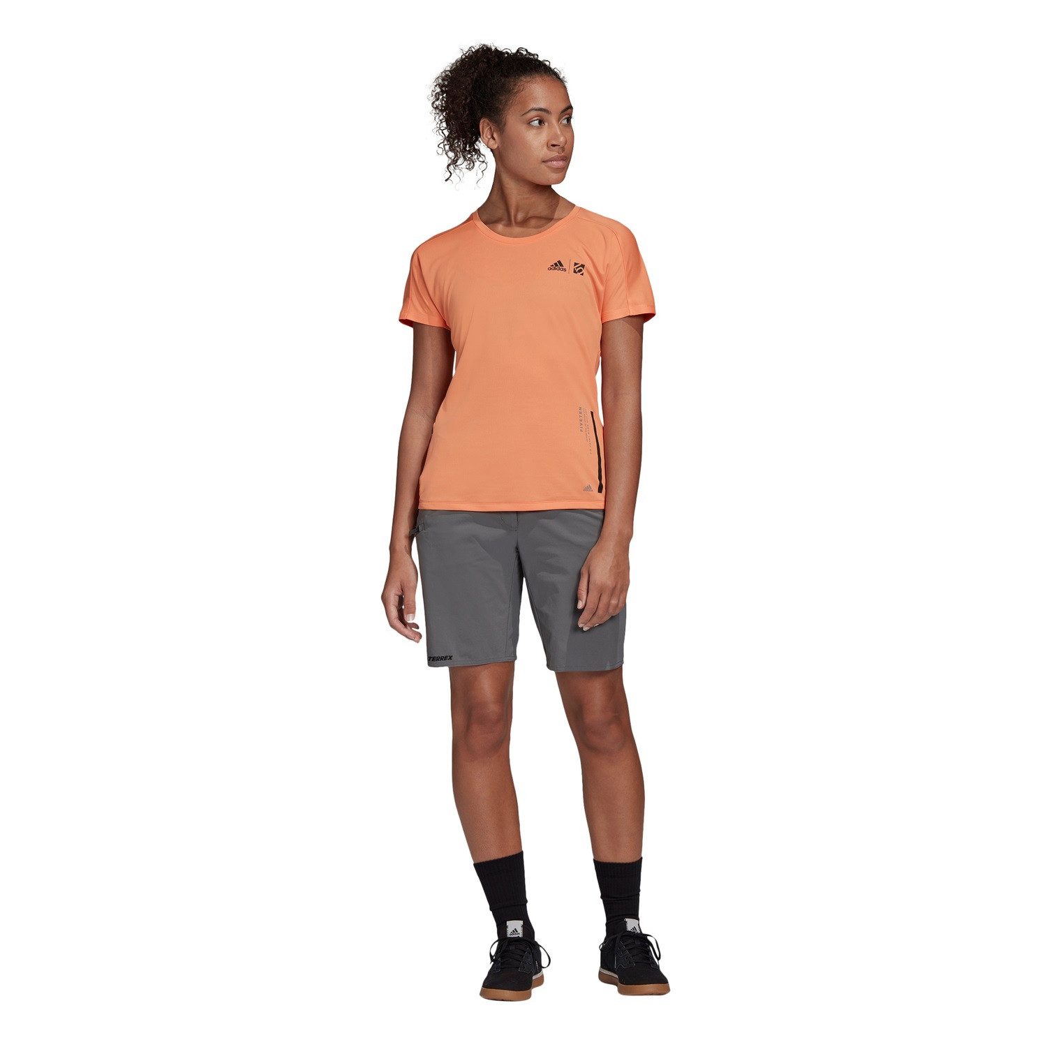 adidas Performance Funktionshose Terrex Trailcross kurz grau Damen