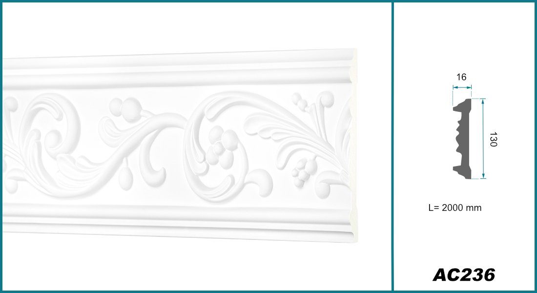 Hexim Perfect Stuckleiste AC 236, Flachprofile günstig online kaufen