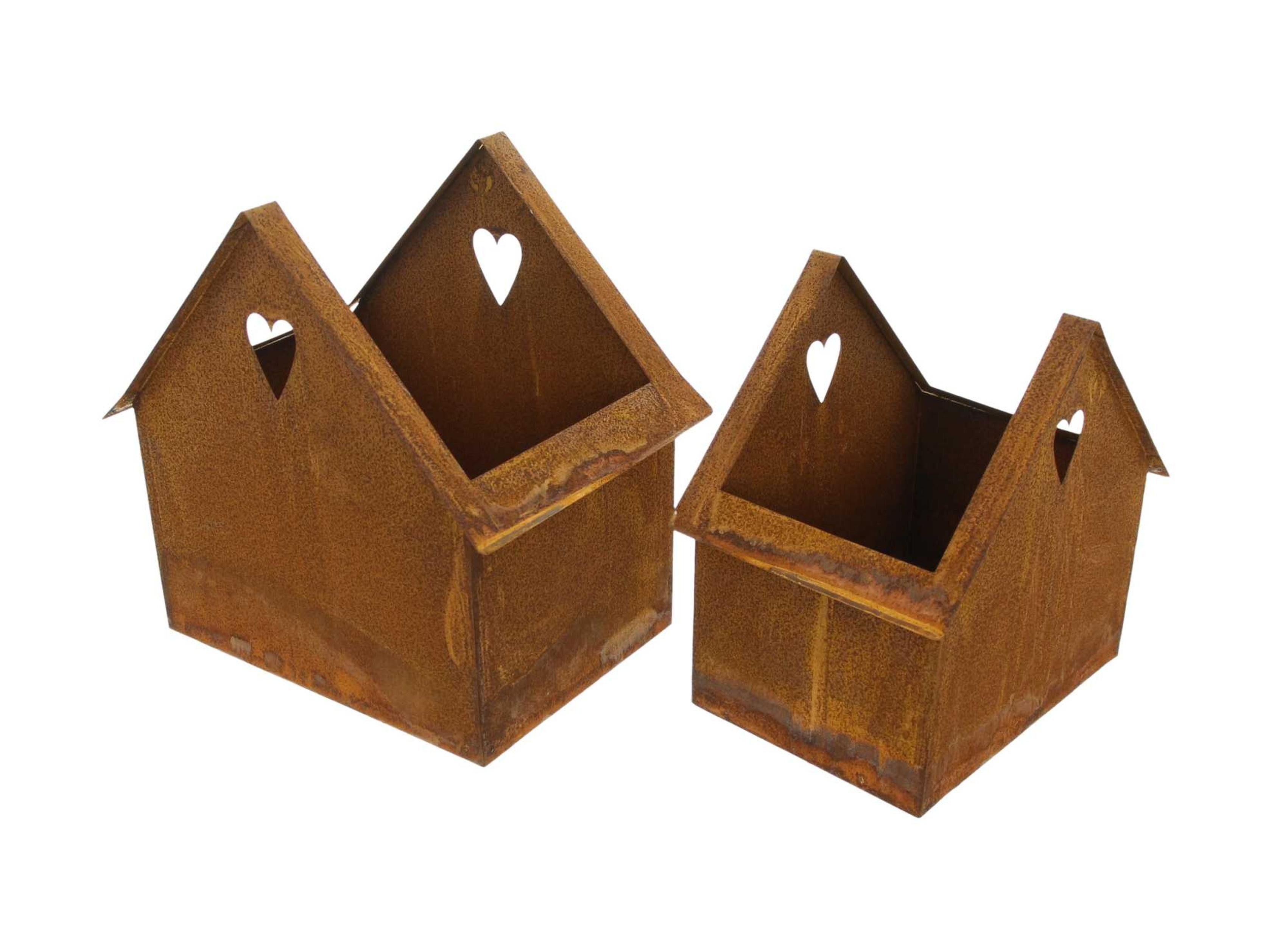 Pflanzeinsatz Pflanzer "Rost-Haus", 2er Set