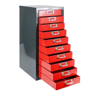 ADB Schubladenbox ADB Schubladenbox mit 10 Schubladen, 27,5 x 63 cm (B x H), vielseitig einsetzbar