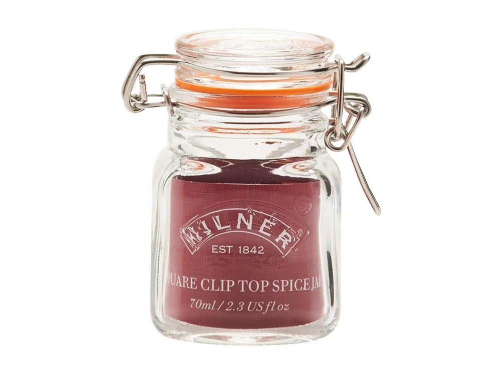 KILNER Vorratsdose KILNER Gewürzglas mit Bügelverschluss, Glas, Edelstahl
