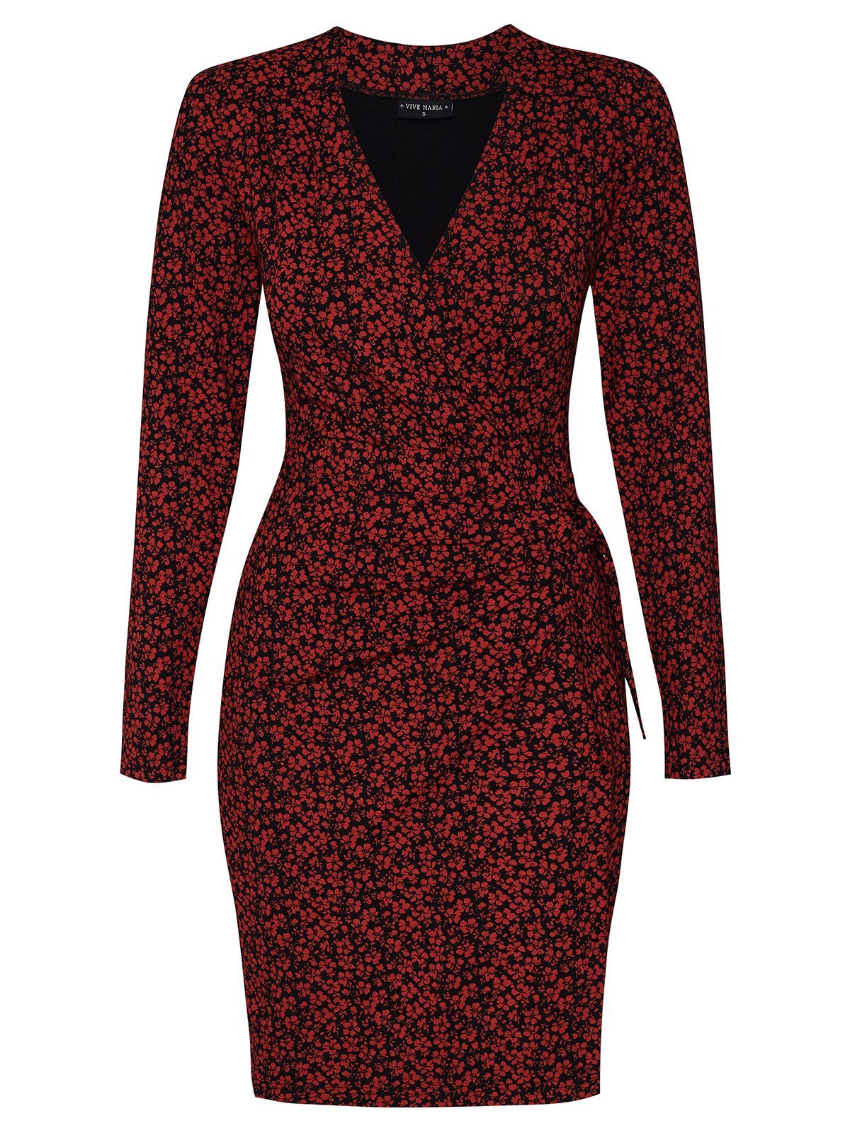 Rotes Wickelkleid blaue Malerei
