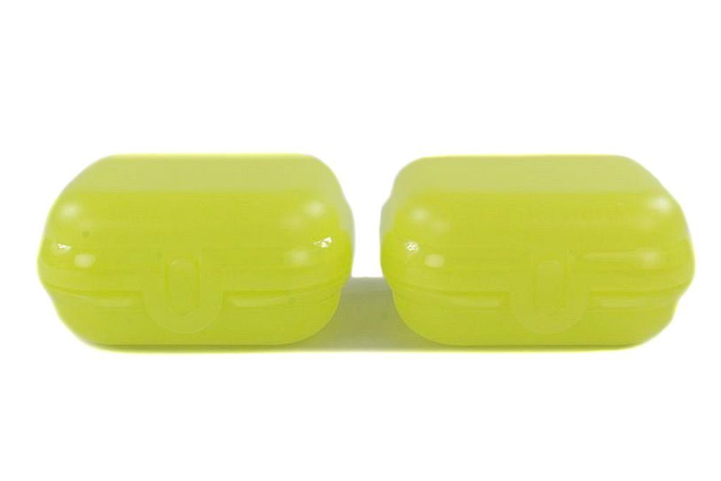 TUPPERWARE Lunchbox Mini-Twin SPÜLTUCH + 1 Brotdose (2) gelb Größe