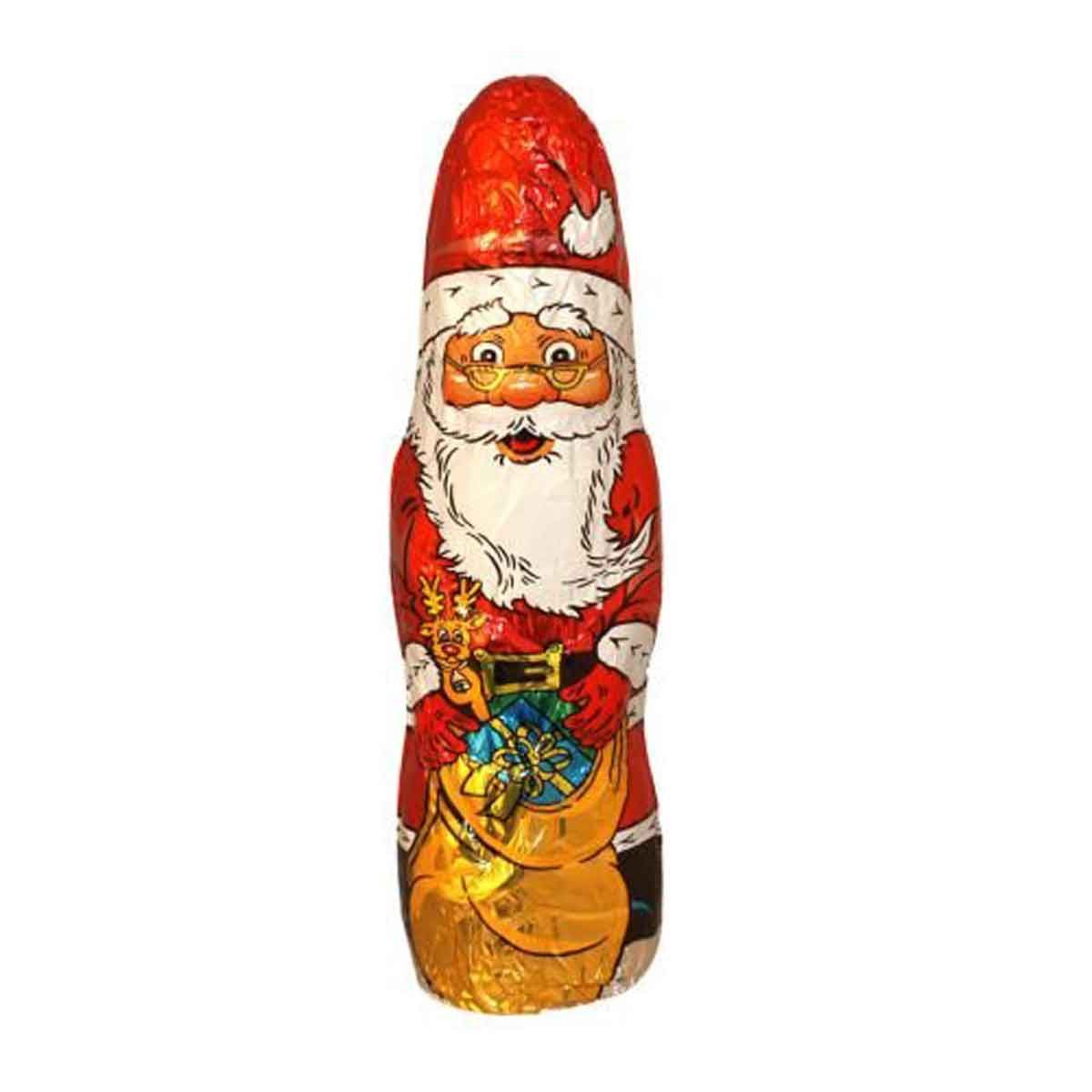 WAWI Schokolade, WAWI Weihnachtsmann mit Geschenksack Vollmilch Hohlfigur 150g