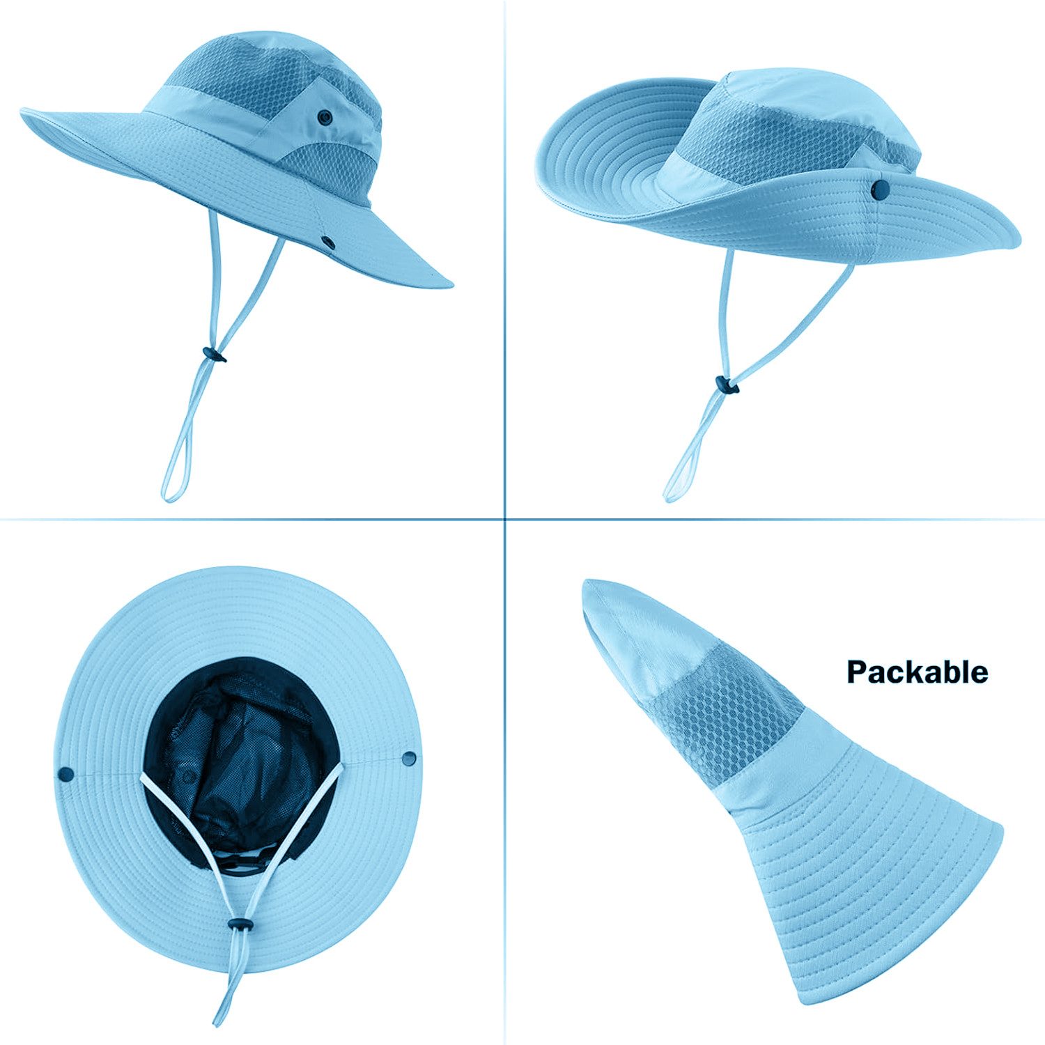 ZEUOPQ Sonnenhut Fischerhut verstellbar Sonnenhut(55-60cm) UV-beständig günstig online kaufen
