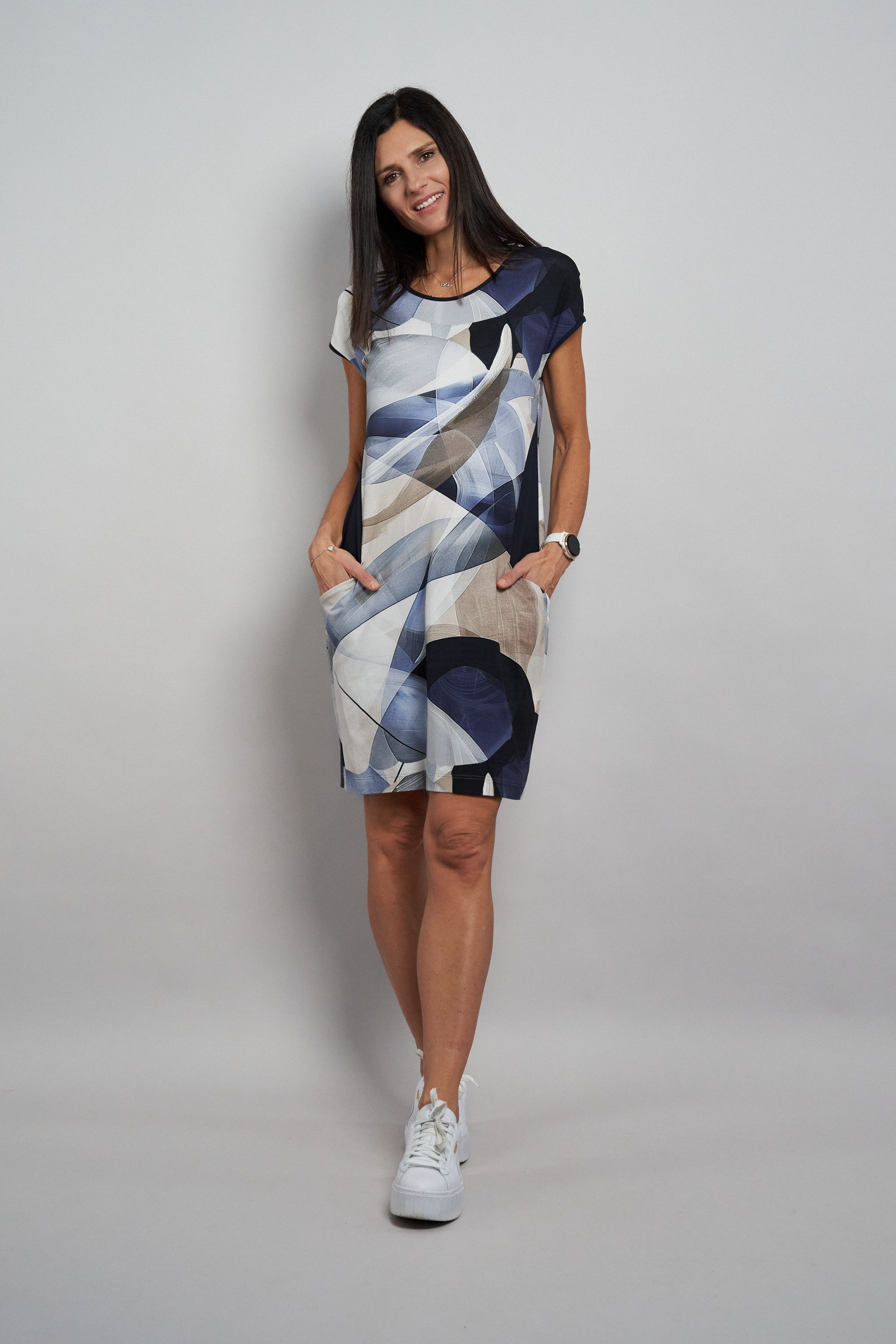 Seidel Moden Druckkleid mit grafischem Muster - MADE IN GERMANY