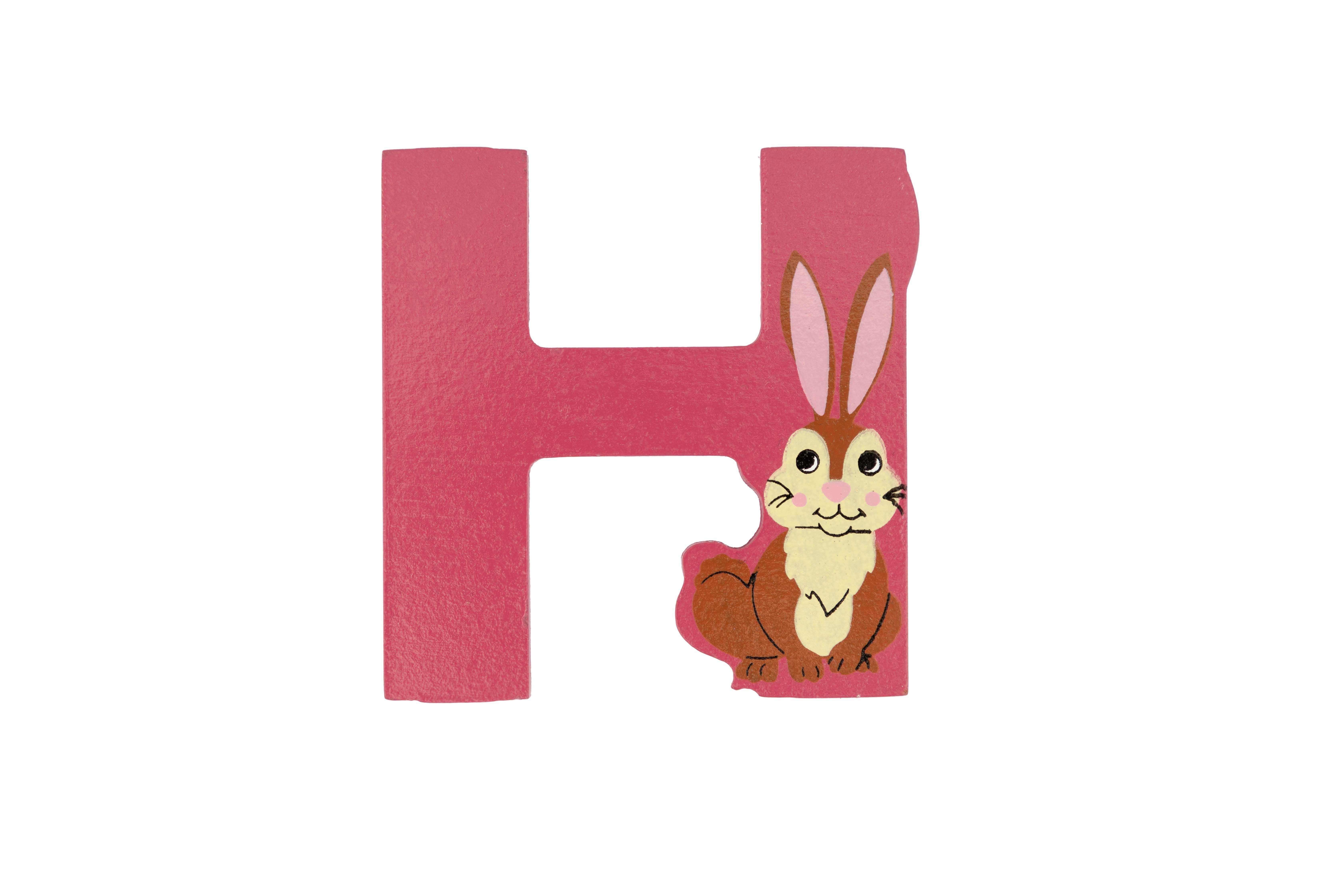 El Puente Osterhase Holzbuchstabe H "Hase", Handmade, Handmade