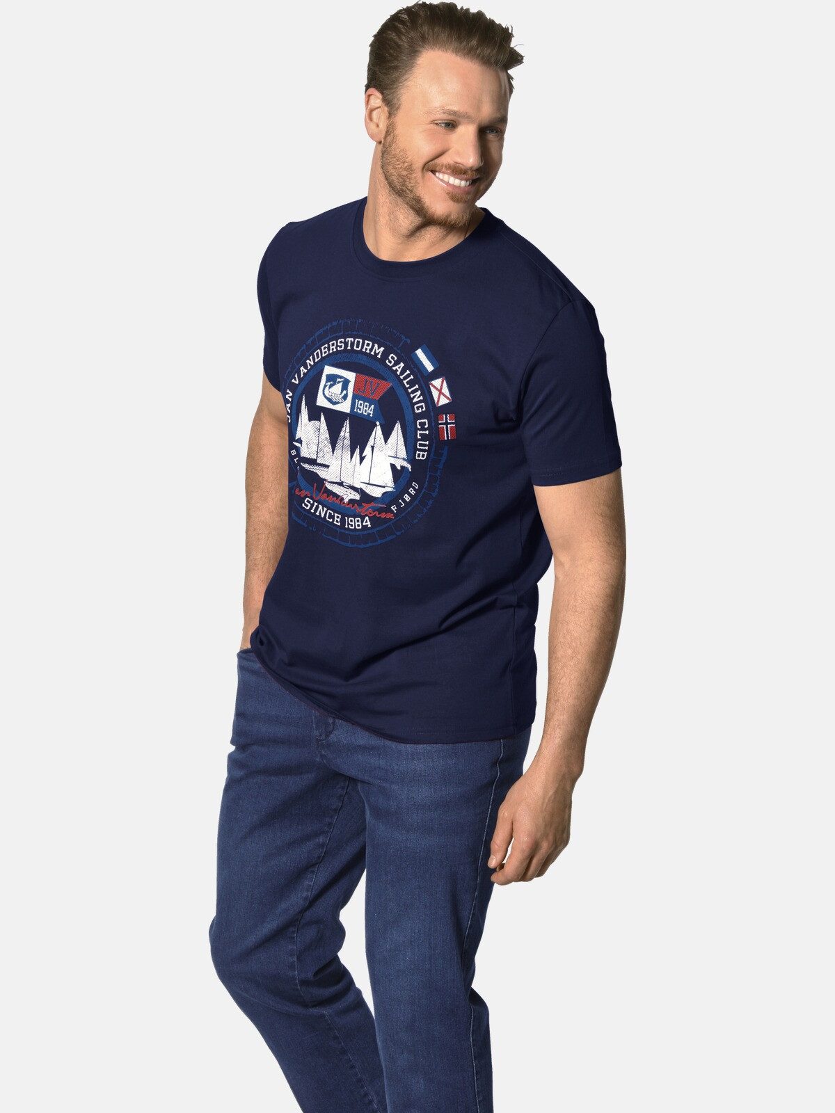 Jan Vanderstorm T-Shirt TERNO mit Segel- günstig online kaufen