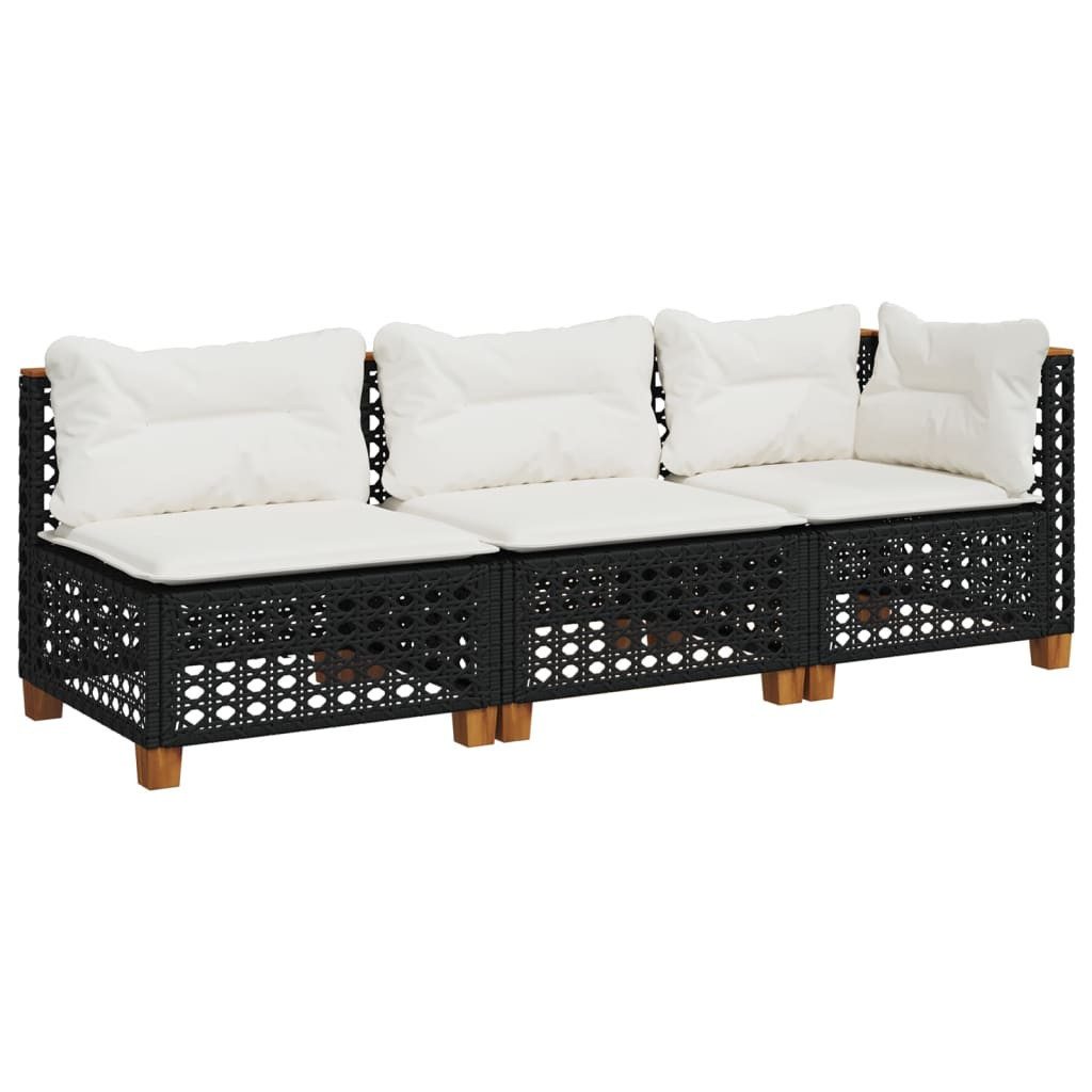 vidaXL Loungesofa Gartensofa mit Kissen 3-Sitzer günstig online kaufen