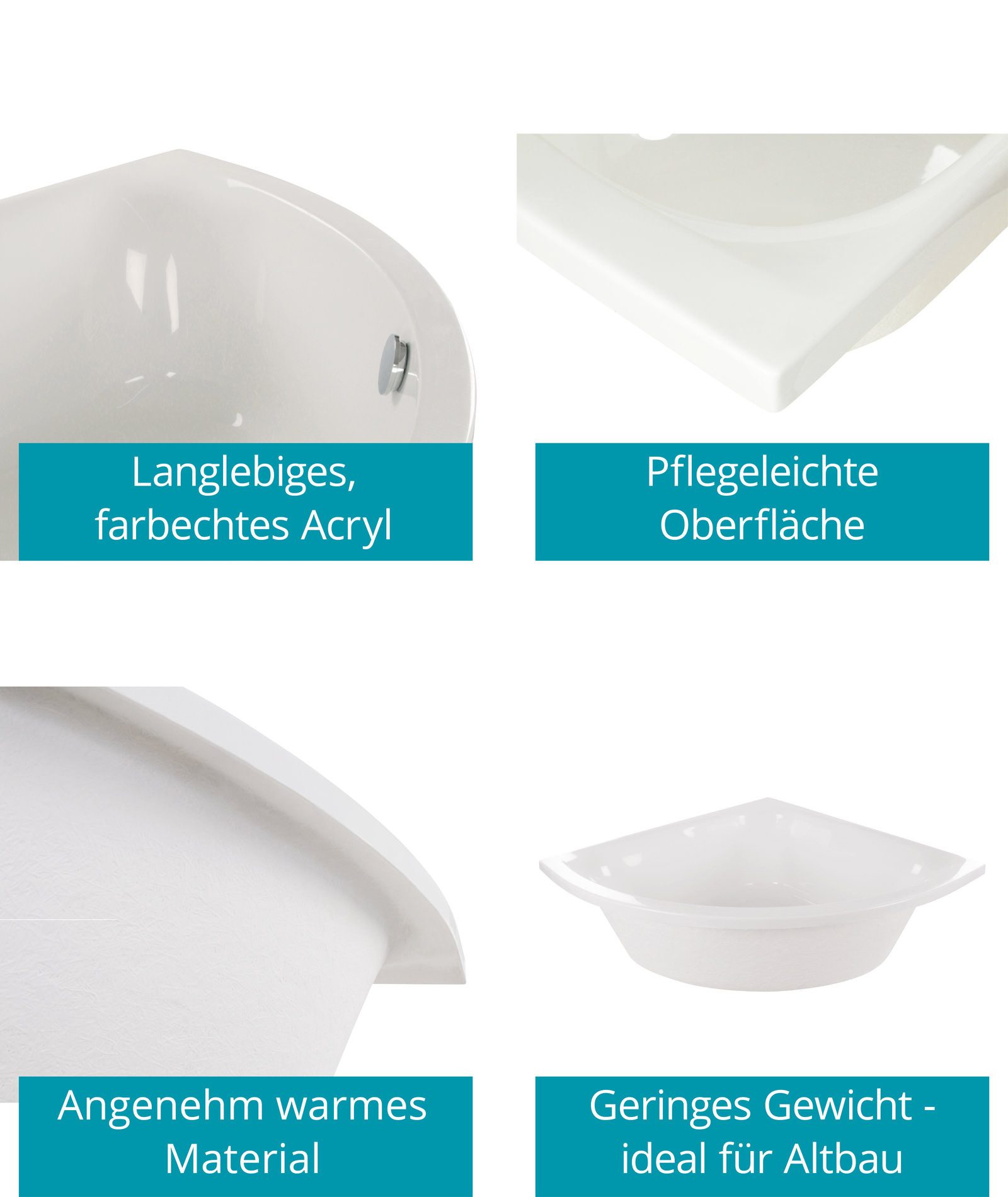 Calmwaters Eckwanne Modern Small 2, (3-tlg), günstig online kaufen