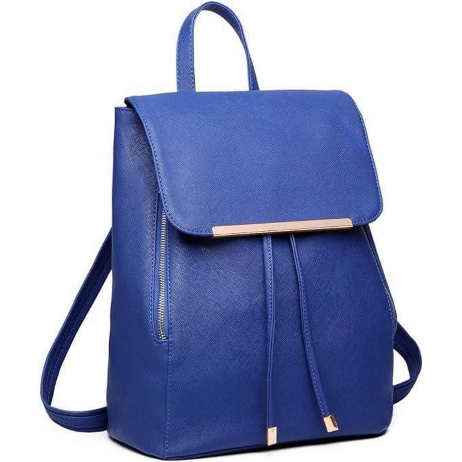 Cityrucksack Damen Rucksack Klein Wasserdicht Modern Cityrucksack PU Leder Grey