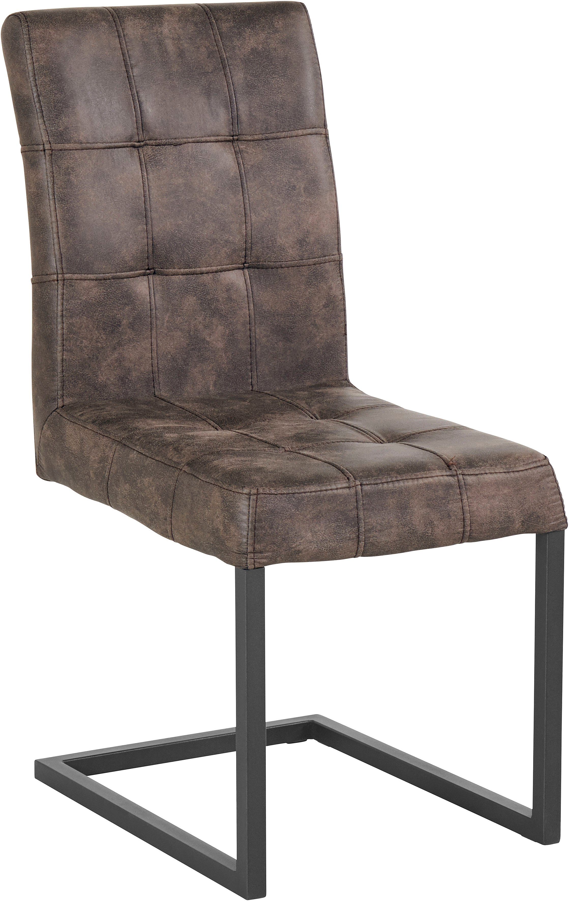 HELA Esszimmerstuhl Donna (Set, 2 St), Freischwinger mit Vintage Microfaser Bezug