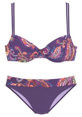 Vivance Bügel-Bikini mit lilafarbenem Paisleyprint