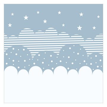 Bilderdepot24 Kindertapete Wolken Sterne Kinder Himmel blau moderne Wanddeko XXL, Glatt, Matt, (Inklusive Gratis-Kleister oder selbstklebend), Mädchenzimmer Jungenzimmer Babyzimmer Bildtapete Fototapete Wandtapete