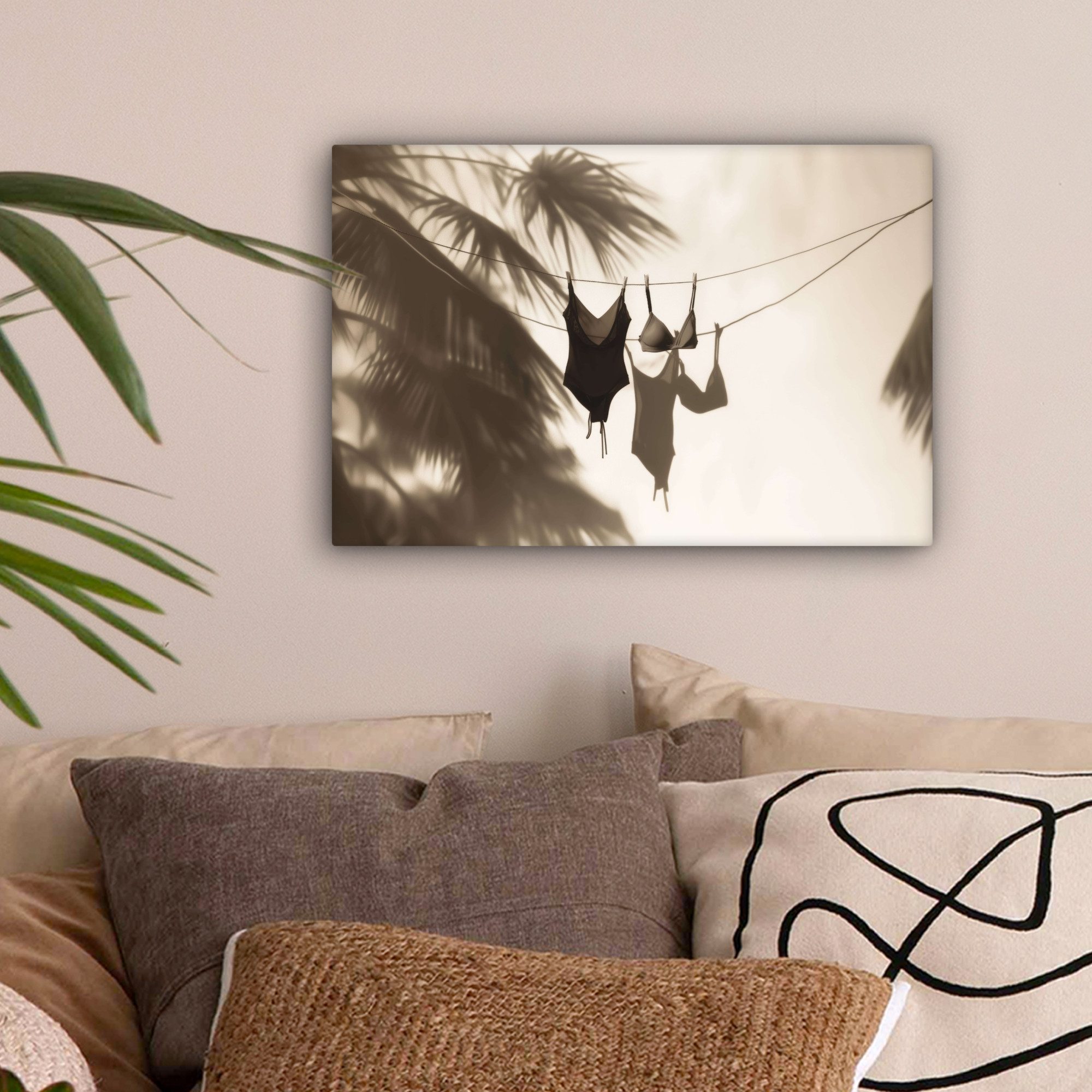 OneMillionCanvasses® Leinwandbild Bademode - Palmen - günstig online kaufen