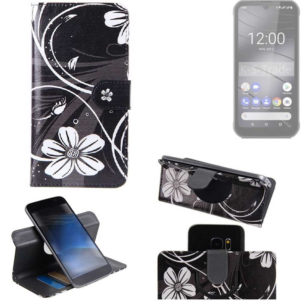 K-S-Trade Handyhülle für Gigaset GX290, Schutzhülle Handyhülle Hülle 360° Wallet Case ''Flowers''