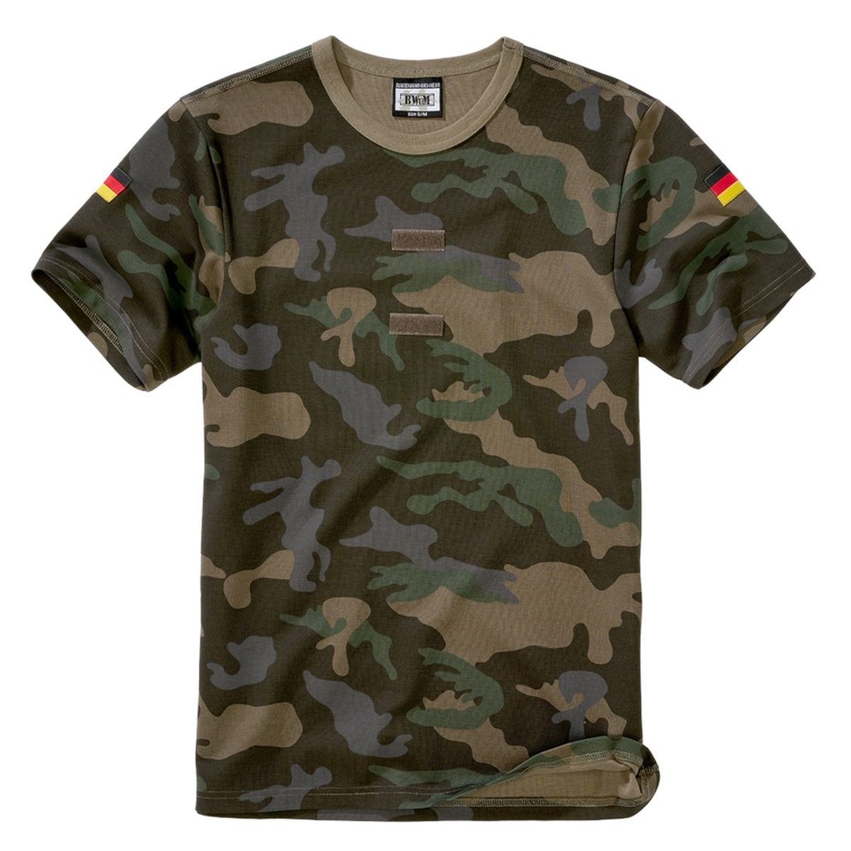 BWuM T-Shirt BWuM Bundeswehr Tropenshirt Camouflage mit Flaggen & Klett günstig online kaufen