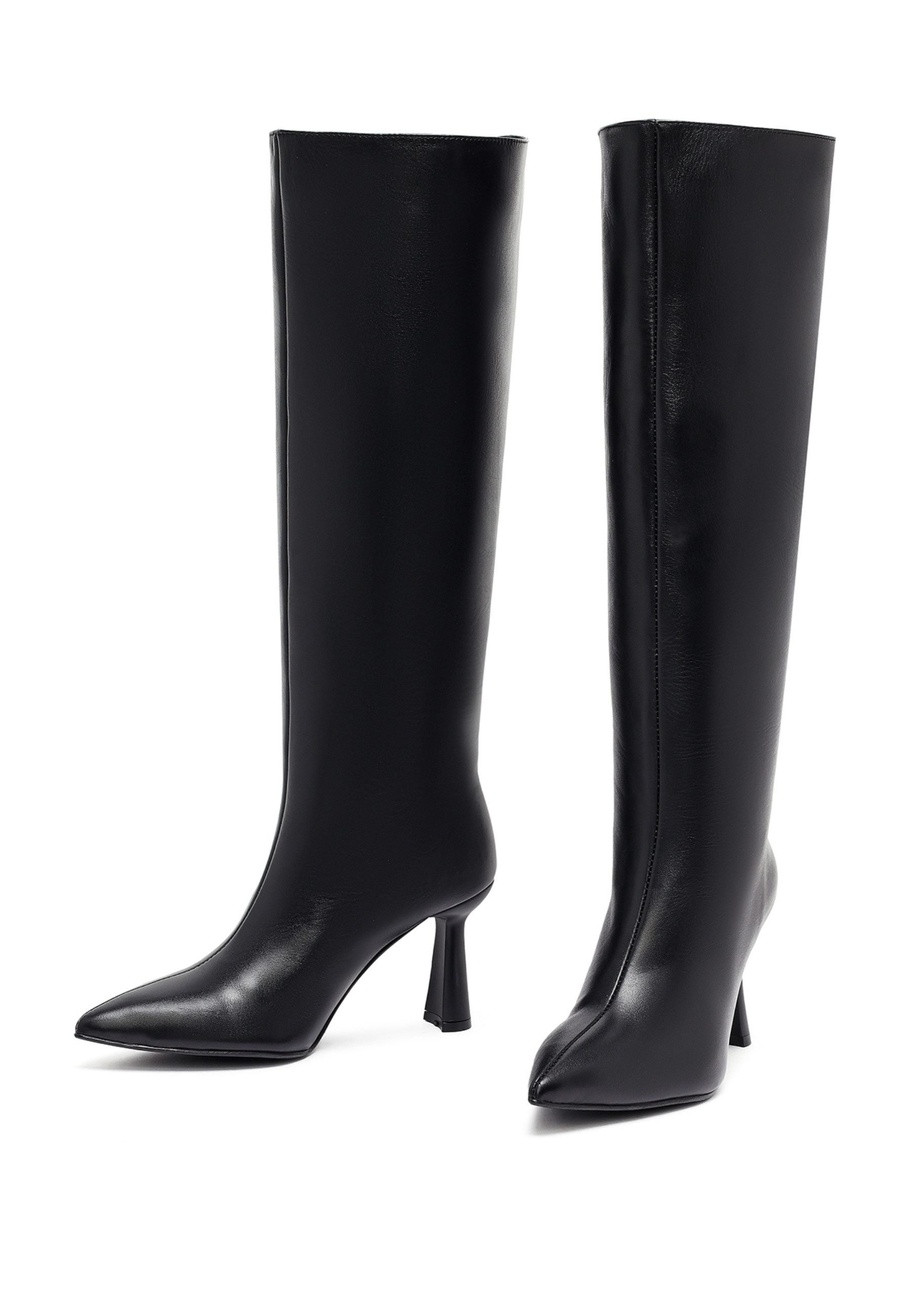 Derimod Absatzstiefel aus Leder Bootsschuh Reißverschluss, Lederfutter, TPU Sohle, Absatz 6,5 cm