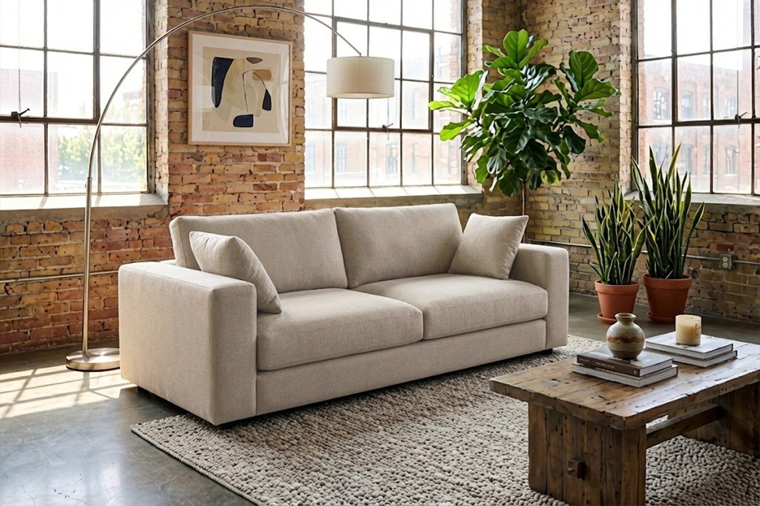 KAWOLA 3-Sitzer AMINA Stoff Couch - Gemütlichkeit - Wohnzimmer Sofa - 3 Sitzer, Modernes Sofa für Drei, hochwertiger Bezug, toller Sitzkomfort