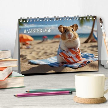 CALVENDO Wandkalender Hamstertage (Tischkalender 2025 DIN A5 quer), CALVENDO Monatskalender