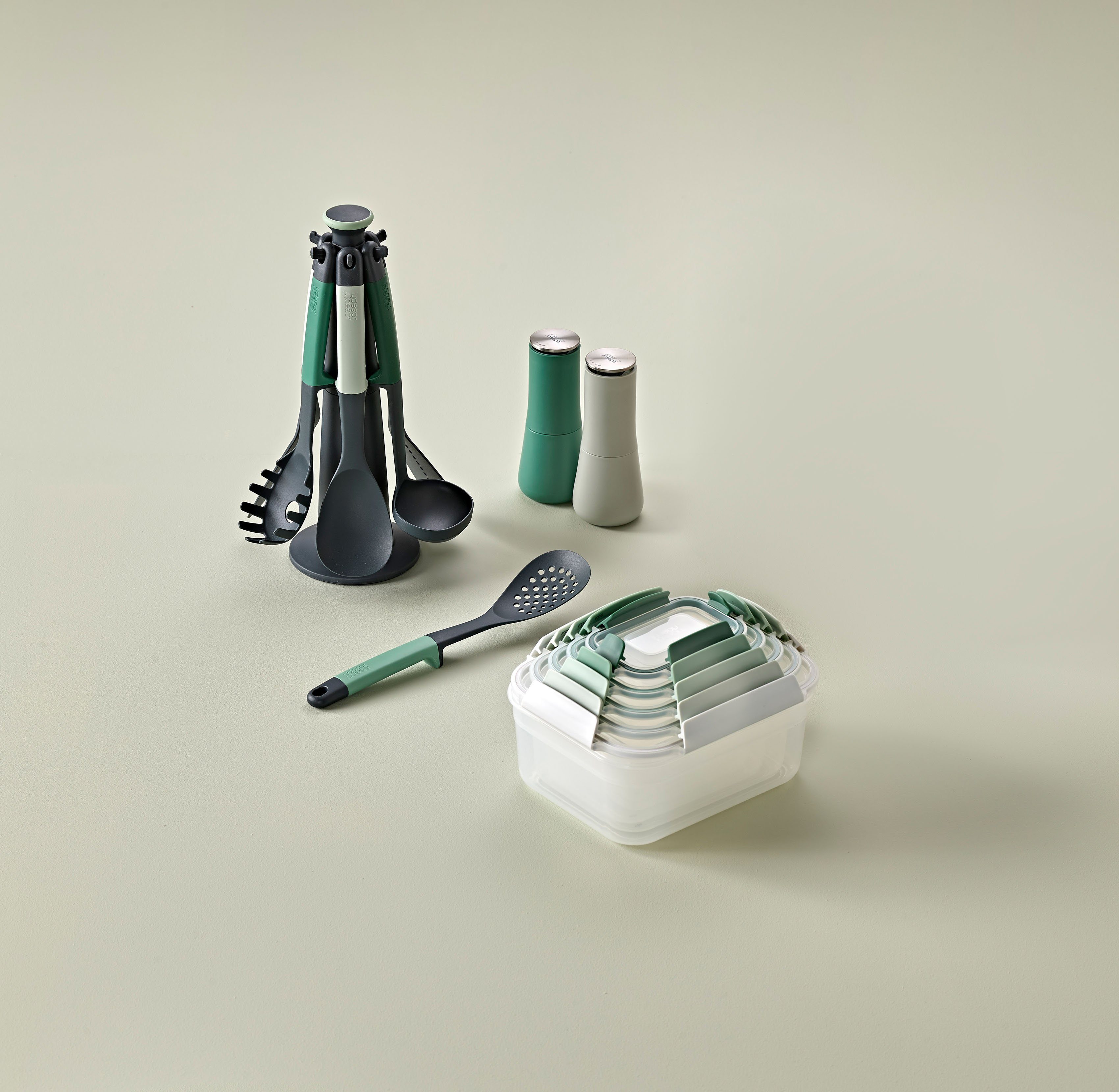 Joseph Joseph Kochbesteckhalter Elevate™, (Set, 7-tlg), inkl. 6 Küchenutensilien, Kunststoff/Silikon