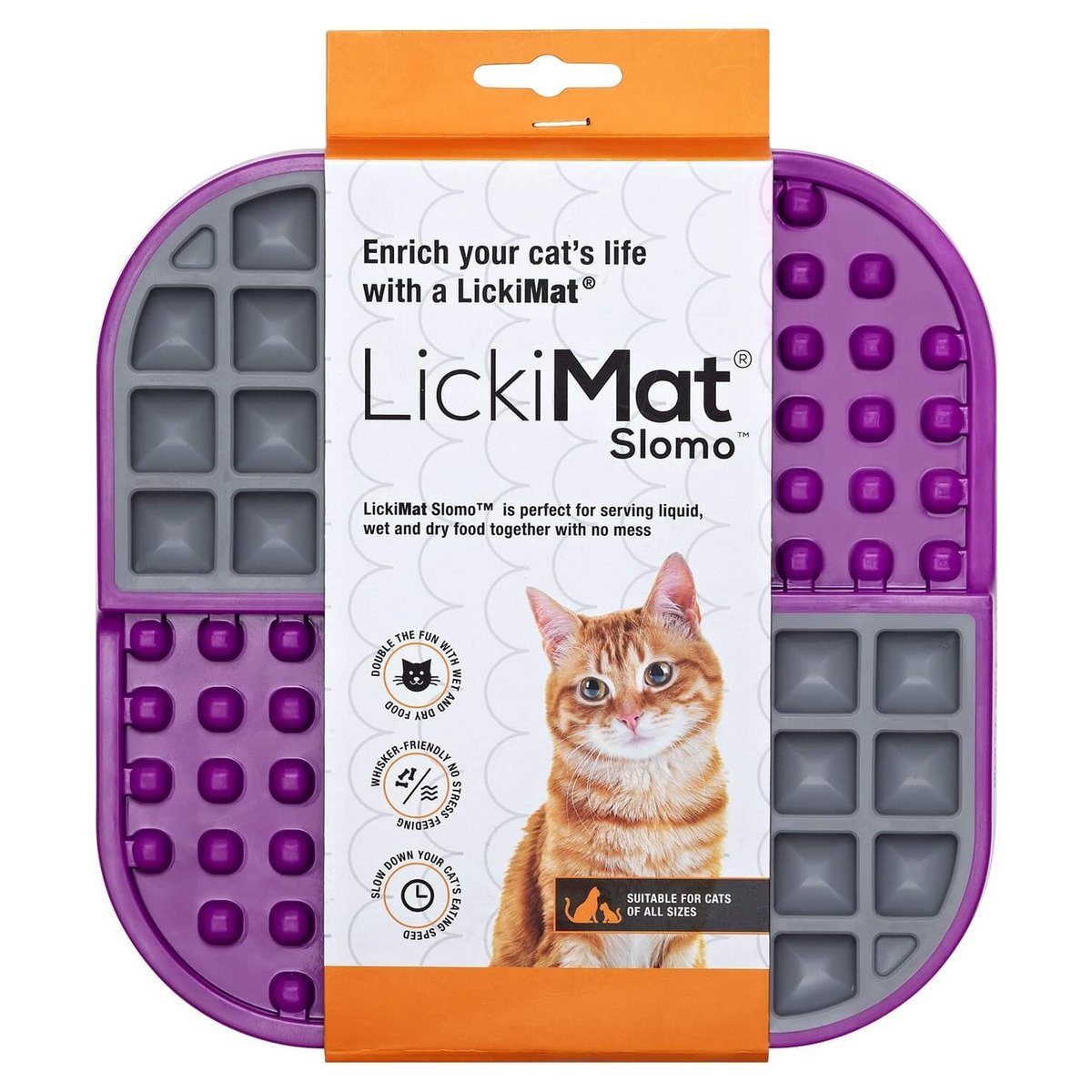 LickiMat Antischlingnapf Slomo Cat purple