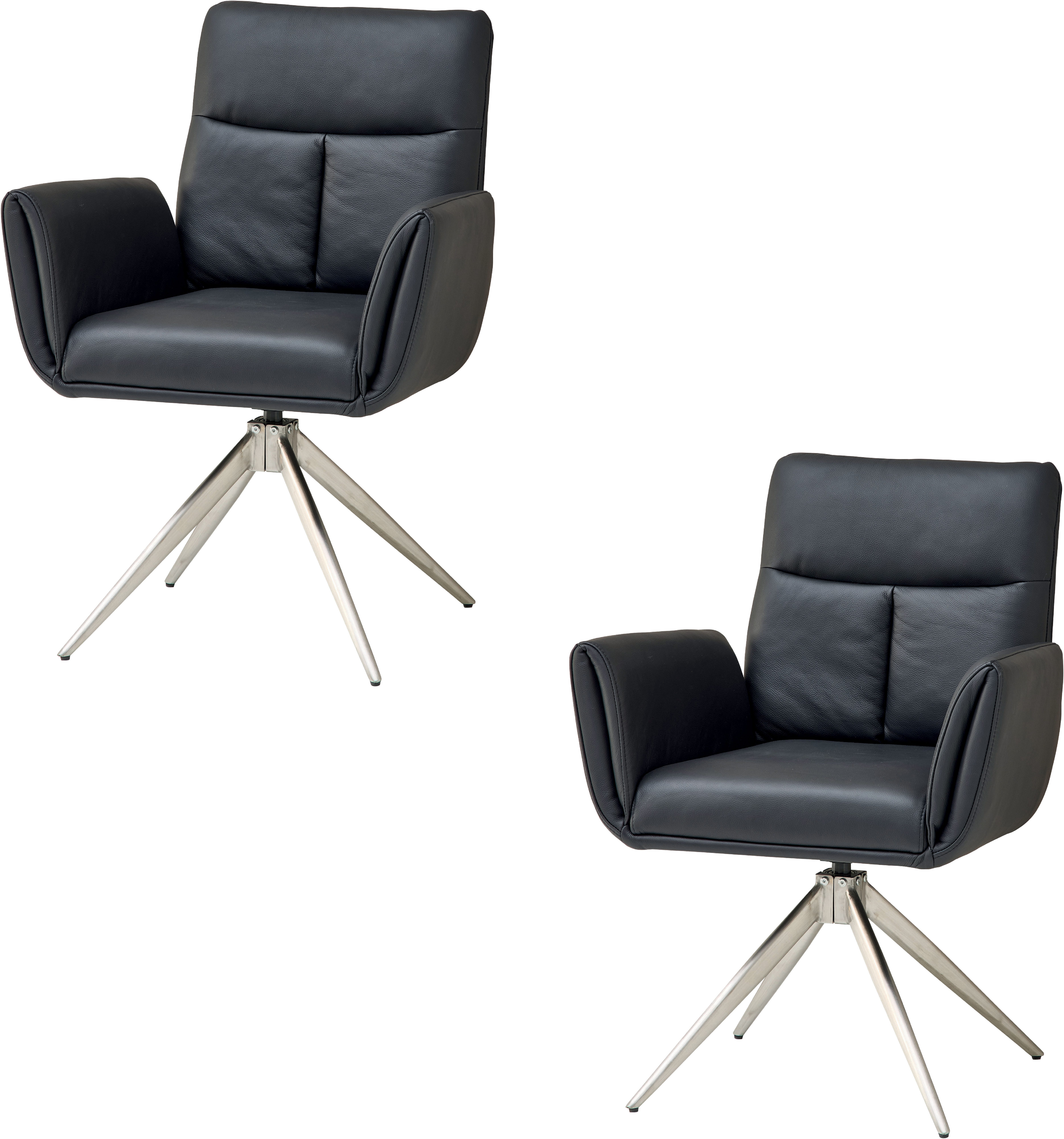 Stolkom Sp.z.o.o. Armlehnstuhl Sofia Premium BxHxT 61x93,5x67 cm (Set, 2 St), Breite 61cm, 360° drehbar mit Auto-Return