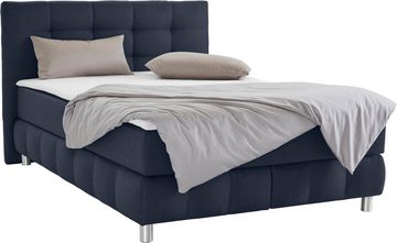 andas Boxspringbett Salo XXL, in Samtoptik oder Struktur, 6 Breiten in Überlänge 220cm, 4 Härtegrade