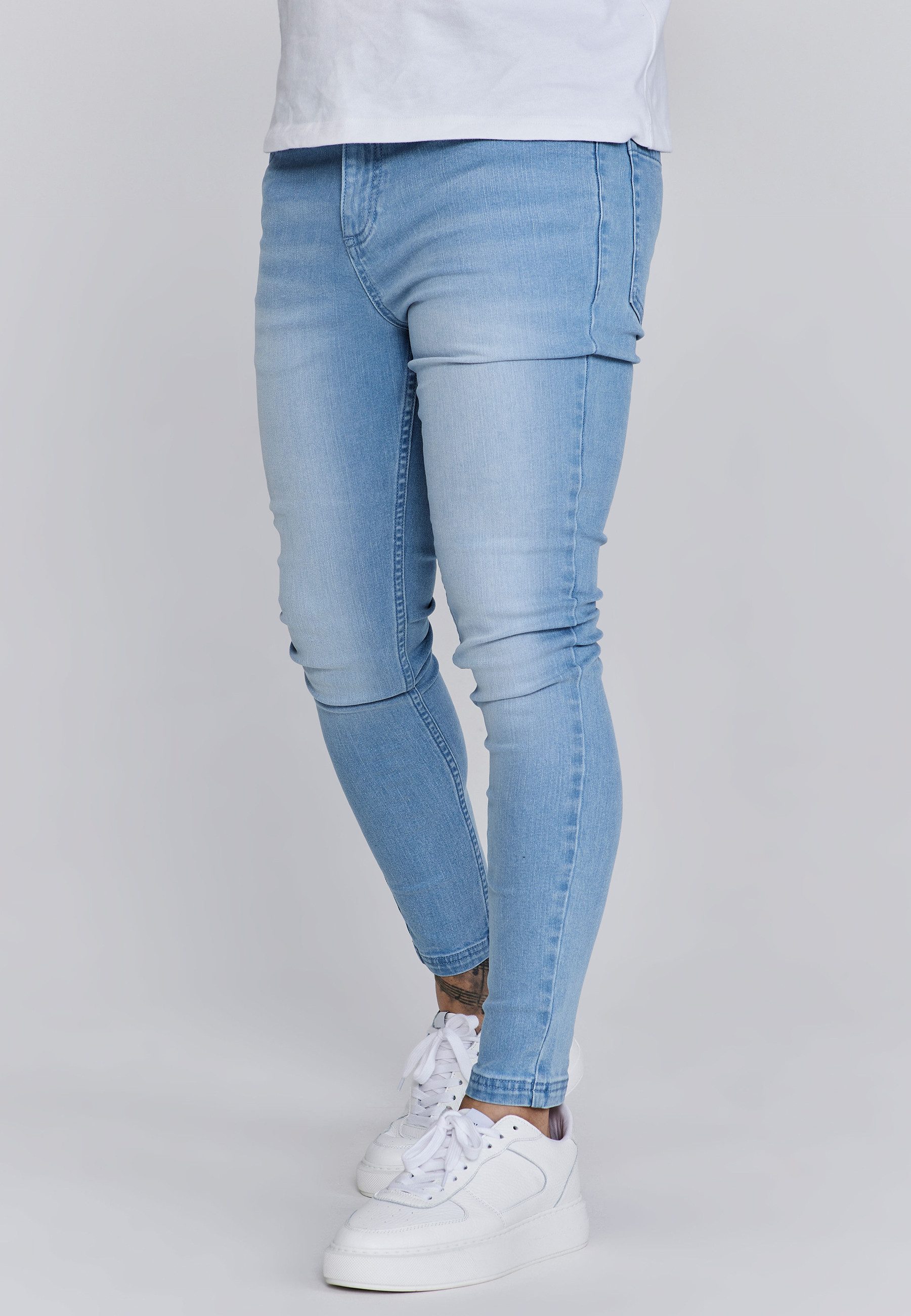 Siksilk Skinny-fit-Jeans SikSilk Herren Blaue Skinny günstig online kaufen