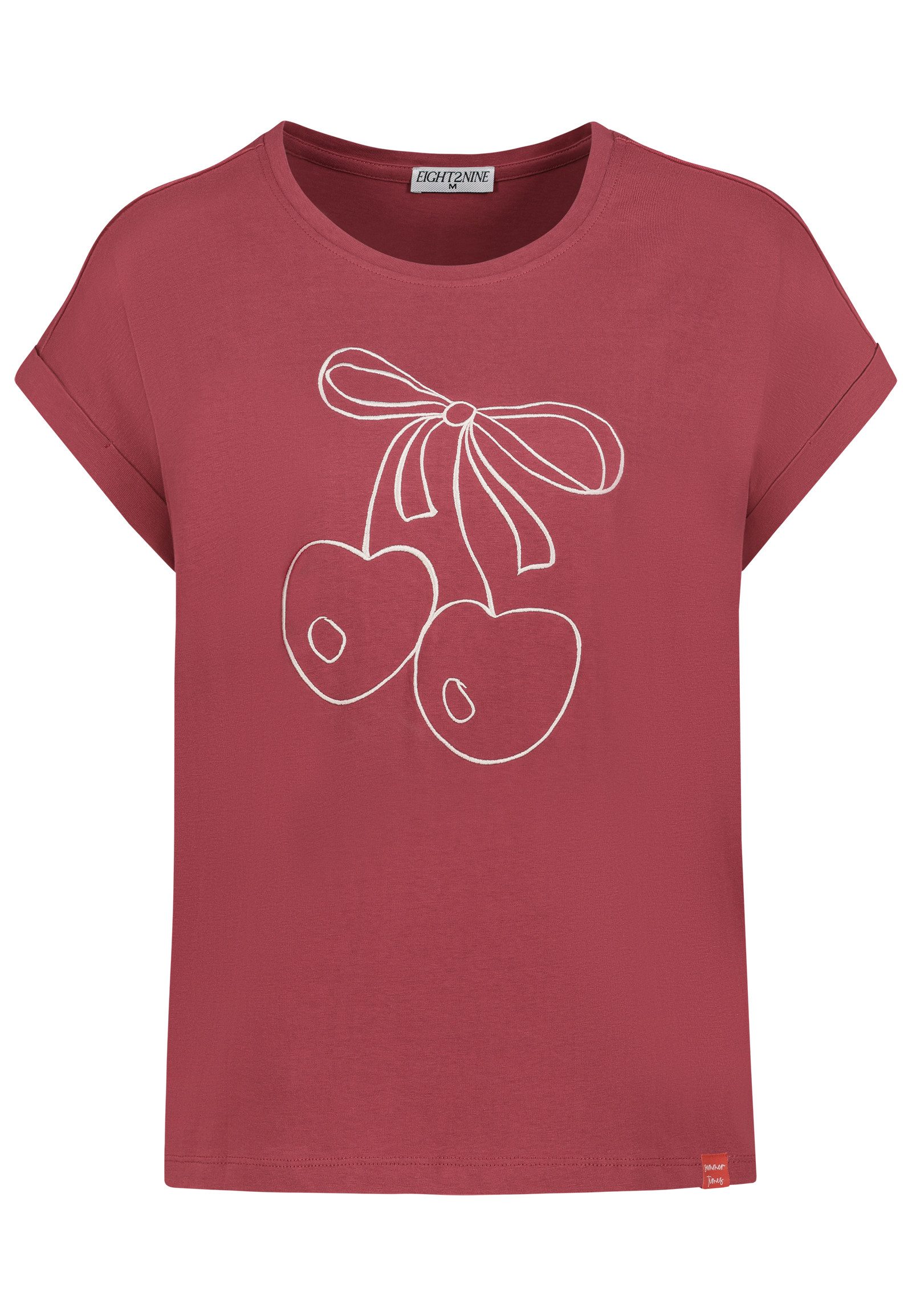 Eight2Nine T-Shirt Minimalistischer Rückenprint Kurzarm Rundhals Modern (1-tlg) D12022M02335Q_T-shirts